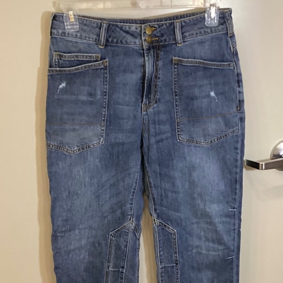 Pilcro Anthropologie Jeans Womens 28 The Wanderer Mid-Rise Relaxed Distressed - Picture 1 of 11
